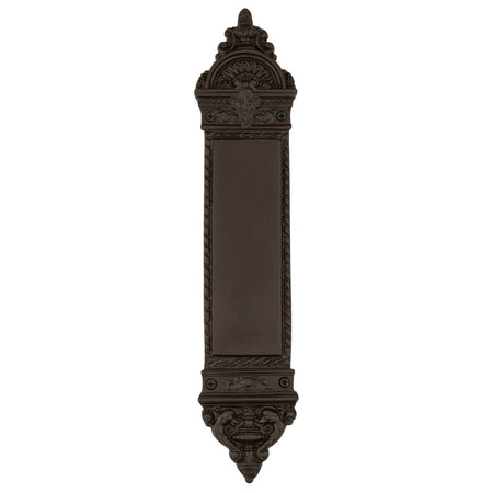 Nostalgic Warehouse 719365: 16-1/4" New Orleans Pushplate - Oil-Rubbed Bronze