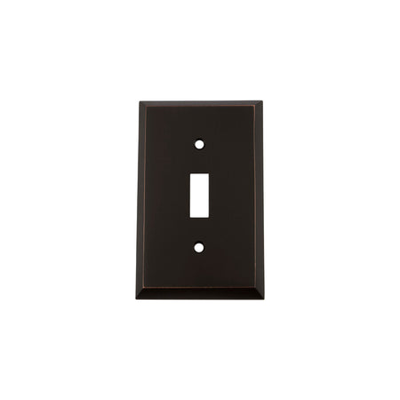 Nostalgic Warehouse 719626: New York Single Toggle Switchplate - Timeless Bronze