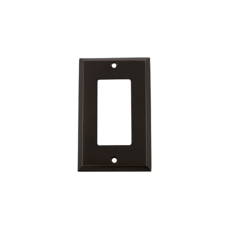 Nostalgic Warehouse 719629: New York Single Rocker Switchplate - Timeless Bronze