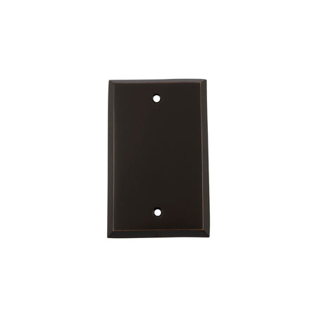 Nostalgic Warehouse 719637: New York Single Blank Switchplate - Timeless Bronze