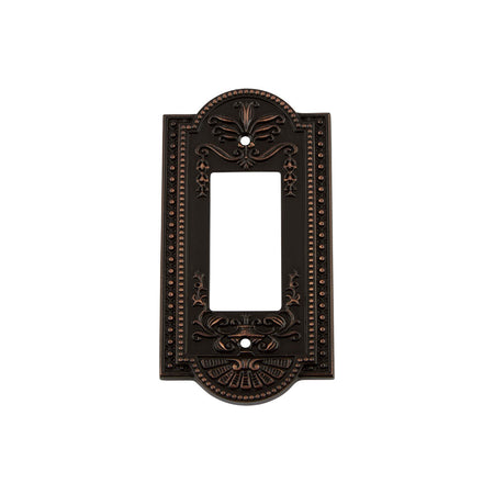 Nostalgic Warehouse 719641: Meadows Single Rocker Switchplate - Timeless Bronze