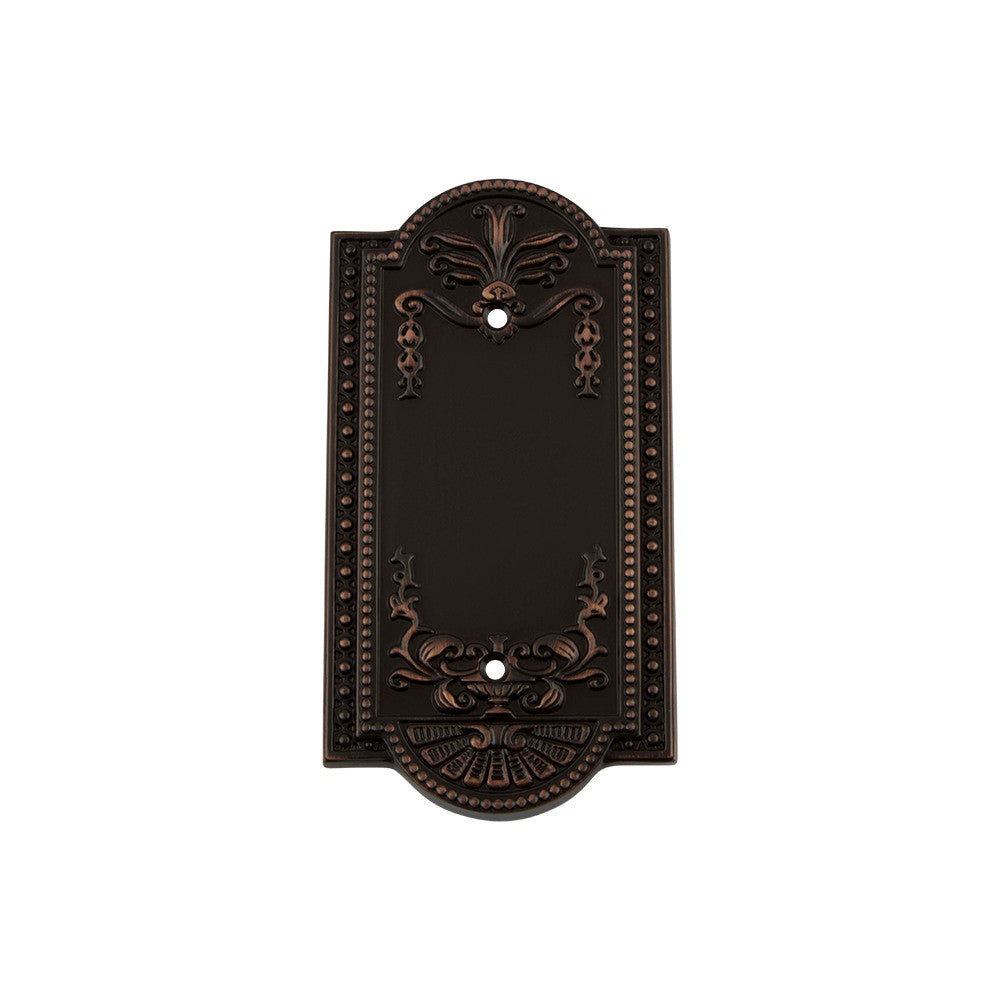 Nostalgic Warehouse 719649: Meadows Single Blank Switchplate - Timeless Bronze