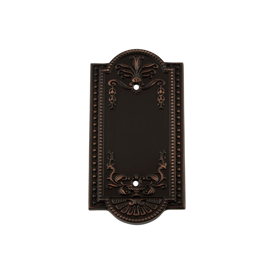 Nostalgic Warehouse 719649: Meadows Single Blank Switchplate - Timeless Bronze