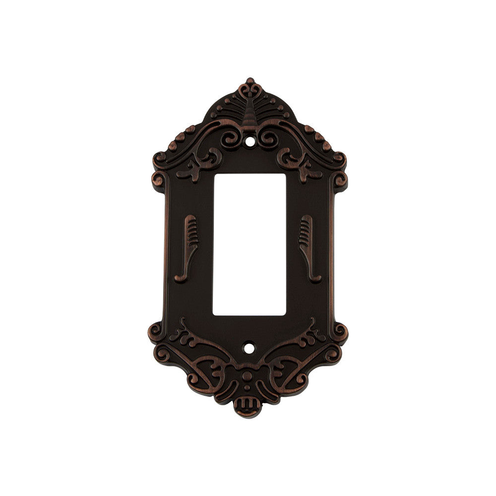Nostalgic Warehouse 719653: Victorian Single Rocker Switchplate - Timeless Bronze