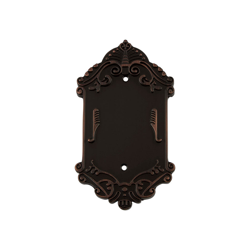 Nostalgic Warehouse 719661: Victorian Single Blank Switchplate - Timeless Bronze