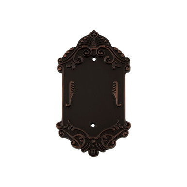 Nostalgic 719661: Victorian Single Blank Switchplate - Timeless Bronze
