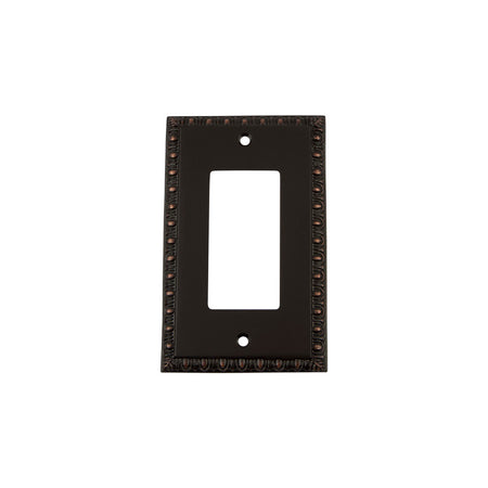 Nostalgic Warehouse 719689: Egg & Dart Single Rocker Switchplate - Timeless Bronze