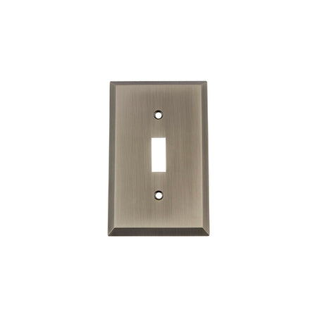 Nostalgic Warehouse 719770: New York Single Toggle Switchplate - Antique Pewter