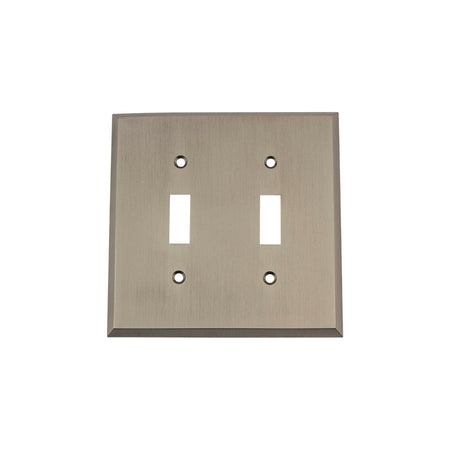Nostalgic Warehouse 719771: New York Double Toggle Switchplate - Antique Pewter