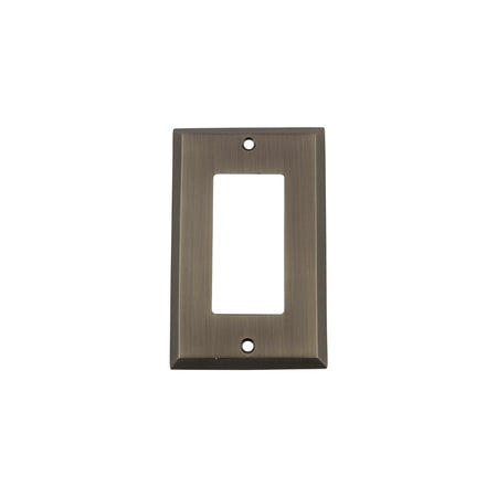 Nostalgic Warehouse 719773: New York Single Rocker Switchplate - Antique Pewter