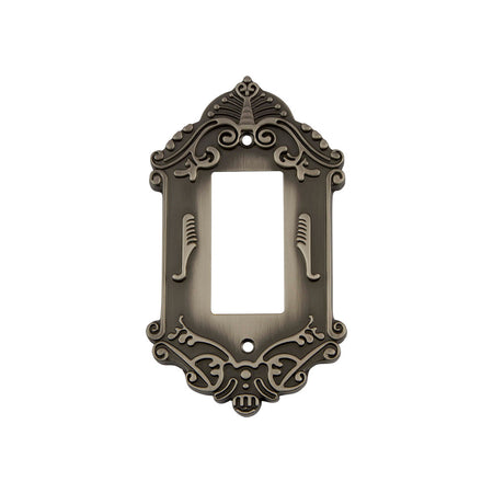 Nostalgic Warehouse 719797: Victorian Single Rocker Switchplate - Antique Pewter