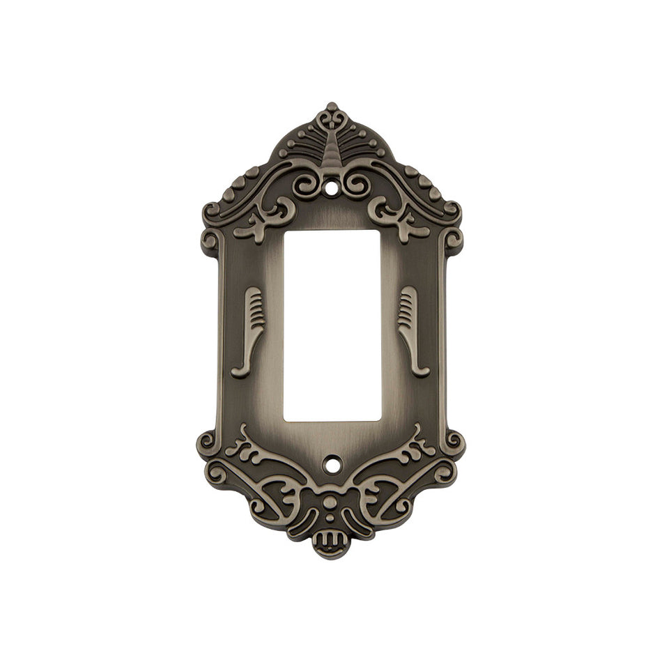 Nostalgic Warehouse 719797: Victorian Single Rocker Switchplate - Antique Pewter