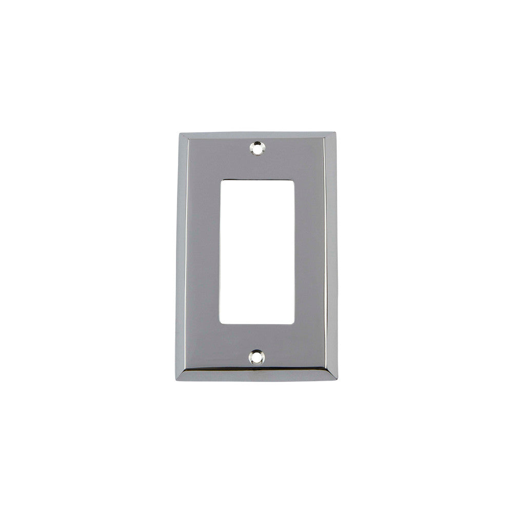 Nostalgic Warehouse 719845: New York Single Rocker Switchplate - Bright Chrome