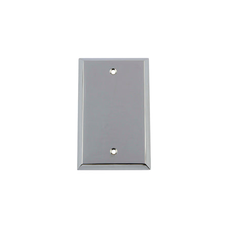 Nostalgic Warehouse 719853: New York Single Blank Switchplate - Bright Chrome