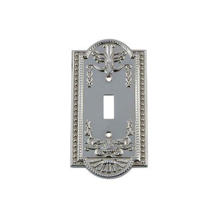 Nostalgic Warehouse 719854: Meadows Single Toggle Switchplate - Bright Chrome