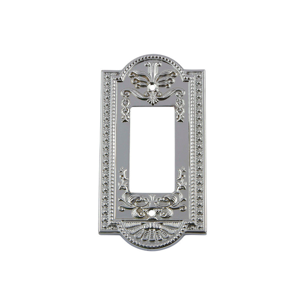 Nostalgic Warehouse 719857: Meadows Single Rocker Switchplate - Bright Chrome