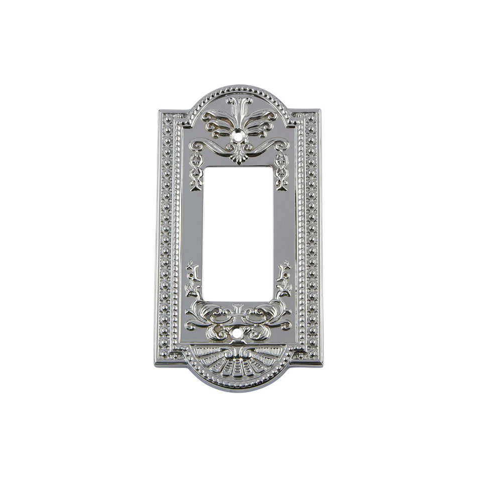 Nostalgic Warehouse 719857: Meadows Single Rocker Switchplate - Bright Chrome