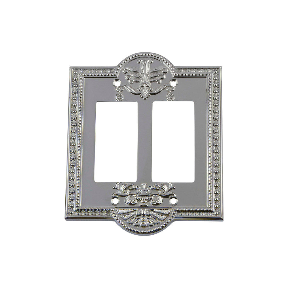 Nostalgic Warehouse 719858: Meadows Double Rocker Switchplate - Bright Chrome