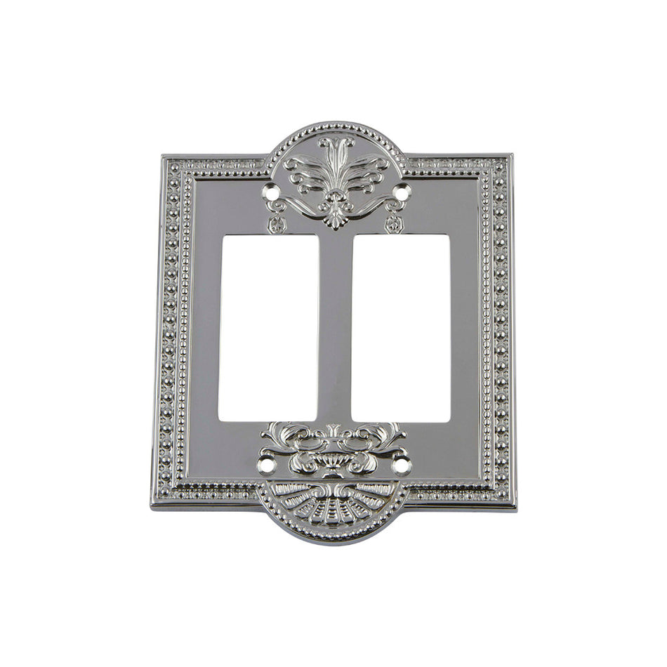 Nostalgic Warehouse 719858: Meadows Double Rocker Switchplate - Bright Chrome
