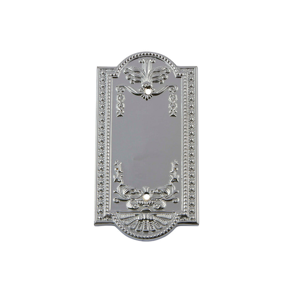 Nostalgic Warehouse 719865: Meadows Single Blank Switchplate - Bright Chrome