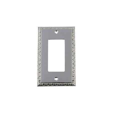 Nostalgic Warehouse 719905: Egg & Dart Single Rocker Switchplate - Bright Chrome
