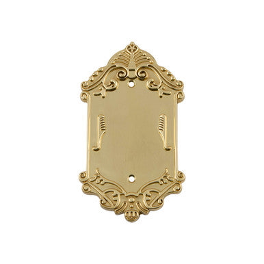 Nostalgic 719949: Victorian Single Blank Switchplate - Polished Brass