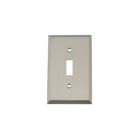Nostalgic Warehouse 719986: New York Single Toggle Switchplate - Satin Nickel