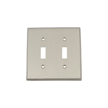 Nostalgic Warehouse 719987: New York Double Toggle Switchplate - Satin Nickel