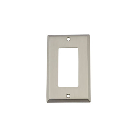 Nostalgic Warehouse 719989: New York Single Rocker Switchplate - Satin Nickel