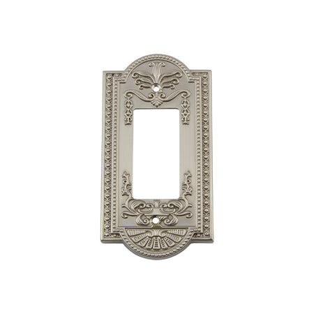 Nostalgic Warehouse 720001: Meadows Single Rocker Switchplate - Satin Nickel