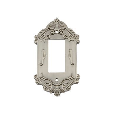 Nostalgic 720013: Victorian Single Rocker Switchplate - Satin Nickel