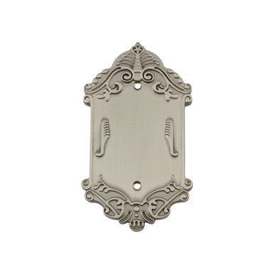 Nostalgic 720021: Victorian Single Blank Switchplate - Satin Nickel