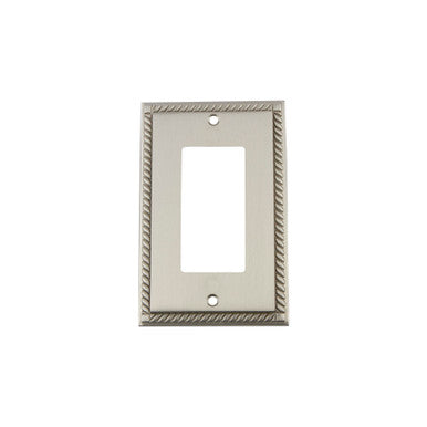 Nostalgic 720037: Rope Single Rocker Switchplate - Satin Nickel