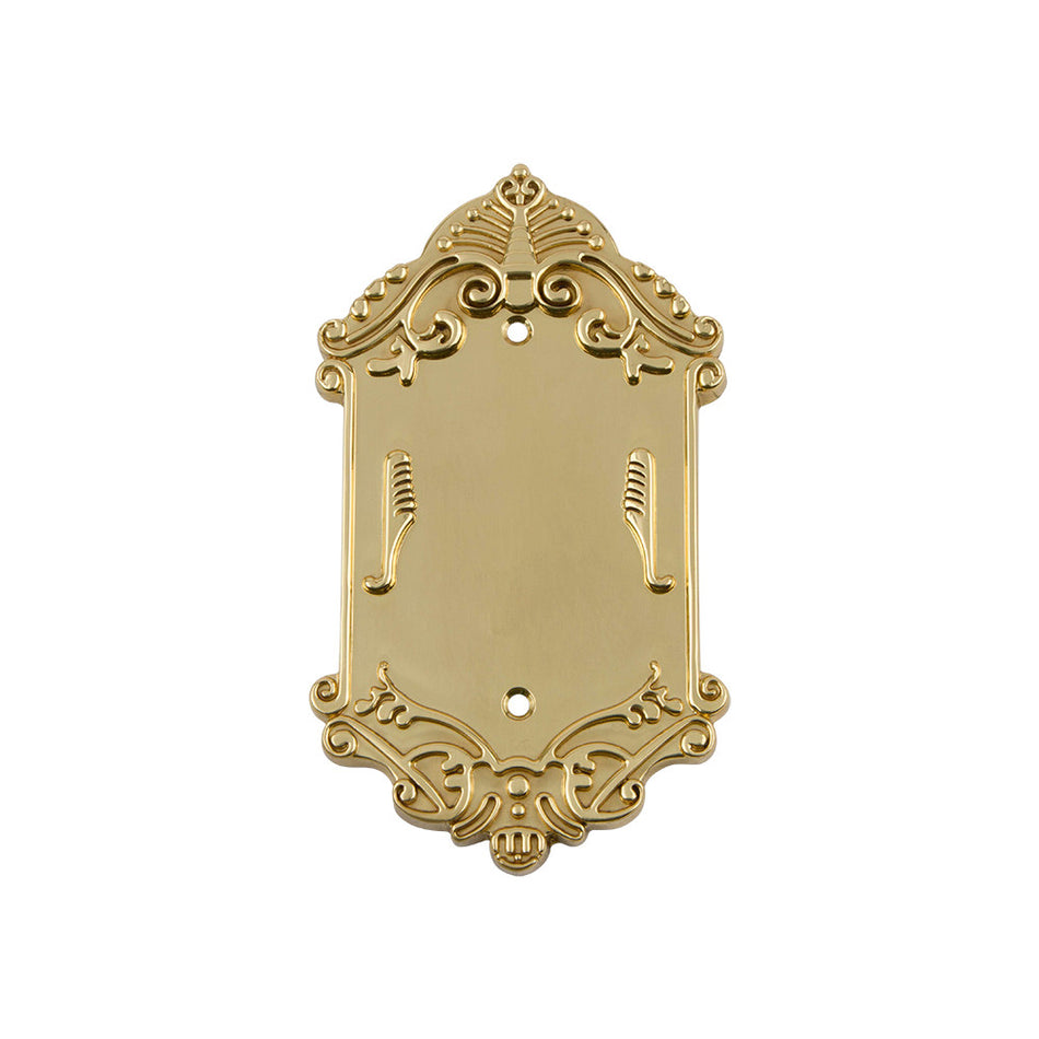 Nostalgic Warehouse 720093: Victorian Single Blank Switchplate - Unlacquered Brass