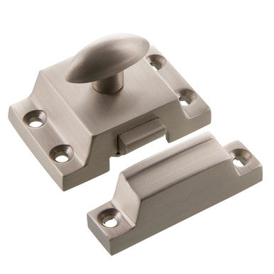 Nostalgic 720143: Surface Mount Plain Cabinet Latch - Satin Nickel