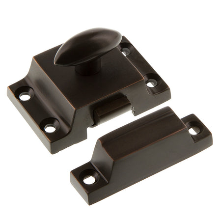 Nostalgic Warehouse 720144: Surface Mount Plain Cabinet Latch - Timeless Bronze