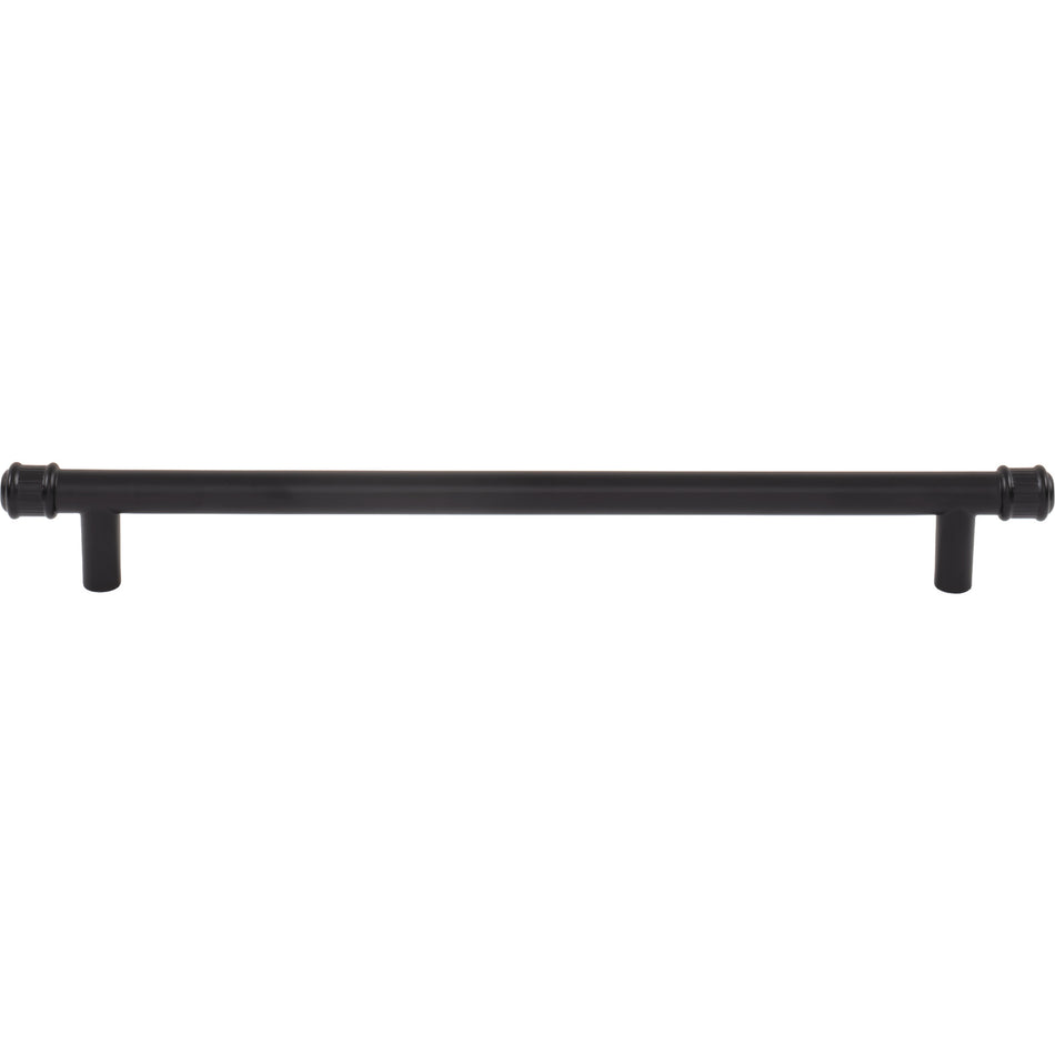 Top Knobs TK3295BLK: 8-13/16" cc Elland Cabinet Pull - Flat Black