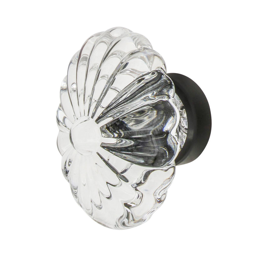 Nostalgic Warehouse 749999: 1-3/4" Oval Fluted Crystal  Cabinet Knob - Timeless Bronze