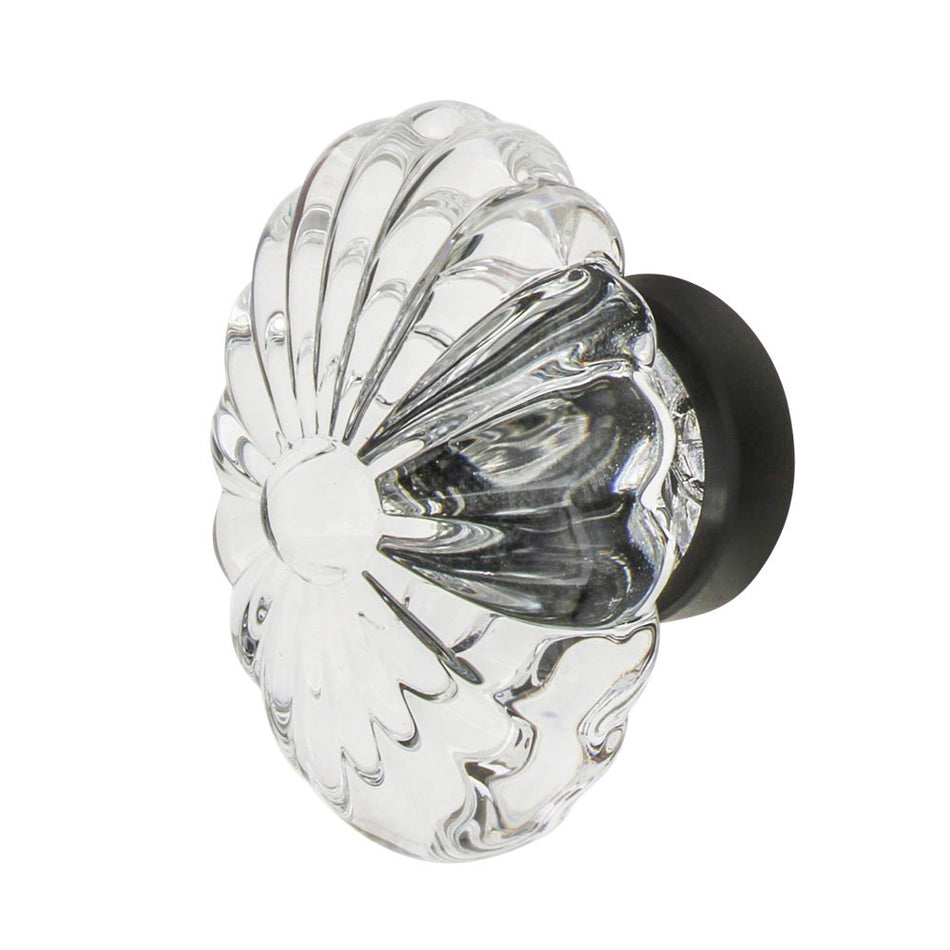 Nostalgic Warehouse 749999: 1-3/4" Oval Fluted Crystal  Cabinet Knob - Timeless Bronze