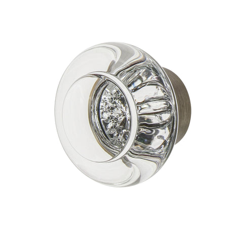 Nostalgic Warehouse 750002: 1-3/8" Round Clear Crystal  Cabinet Knob - Antique Pewter