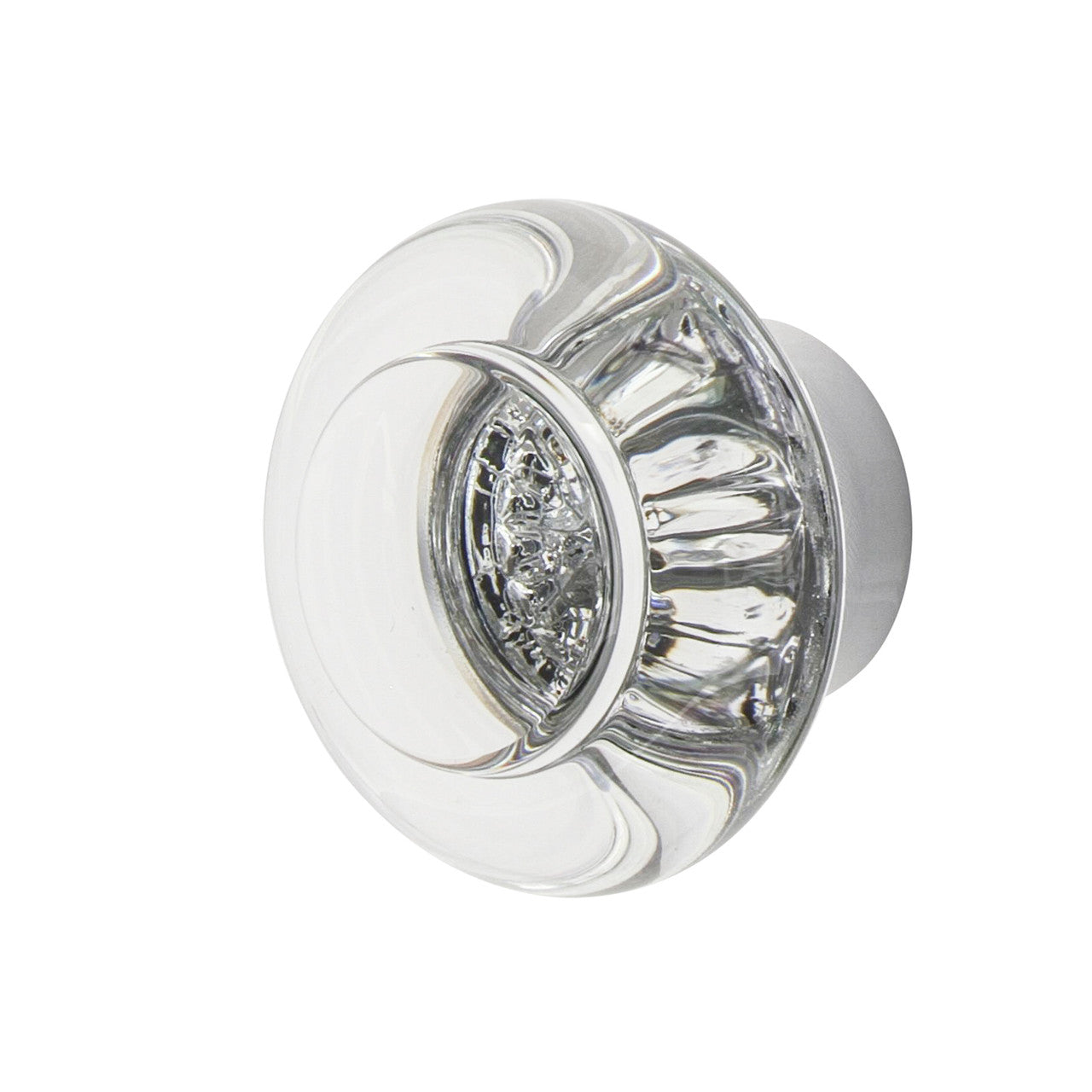 Nostalgic Warehouse 750003: 1-3/8" Round Clear Crystal  Cabinet Knob - Bright Chrome