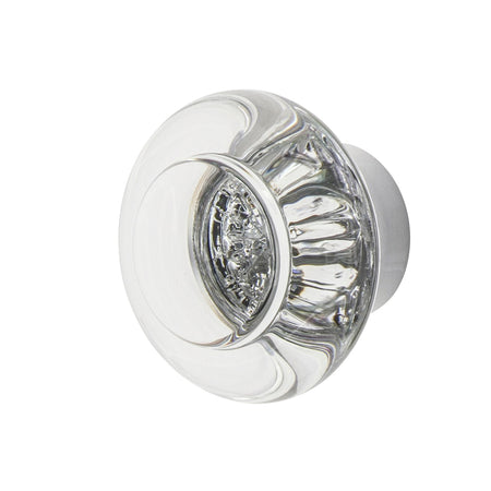 Nostalgic Warehouse 750003: 1-3/8" Round Clear Crystal  Cabinet Knob - Bright Chrome