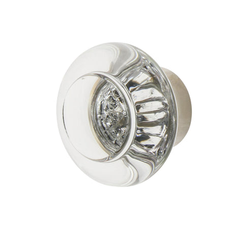 Nostalgic Warehouse 750005: 1-3/8" Round Clear Crystal  Cabinet Knob - Polished Nickel