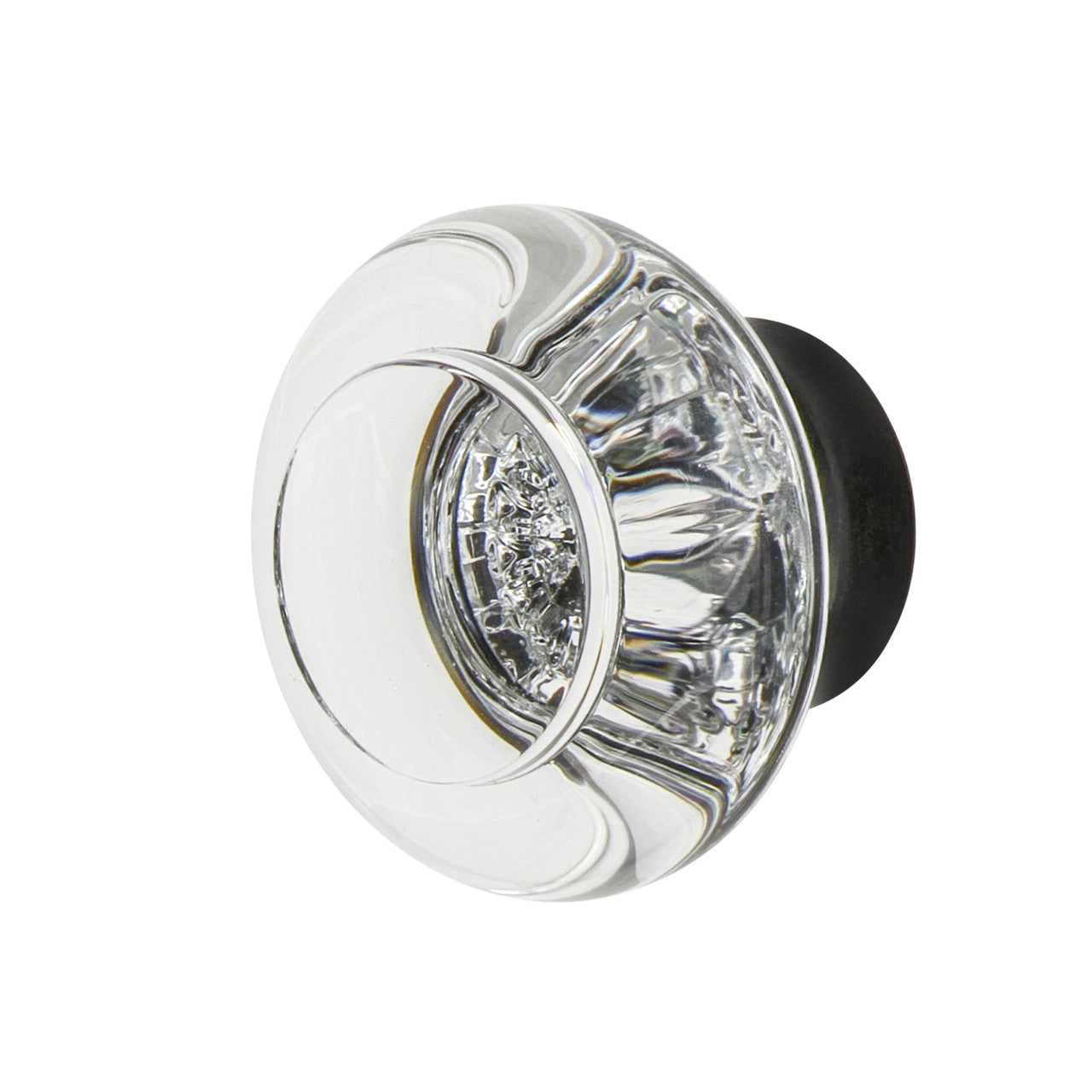 Nostalgic Warehouse 750007: 1-3/8" Round Clear Crystal  Cabinet Knob - Timeless Bronze