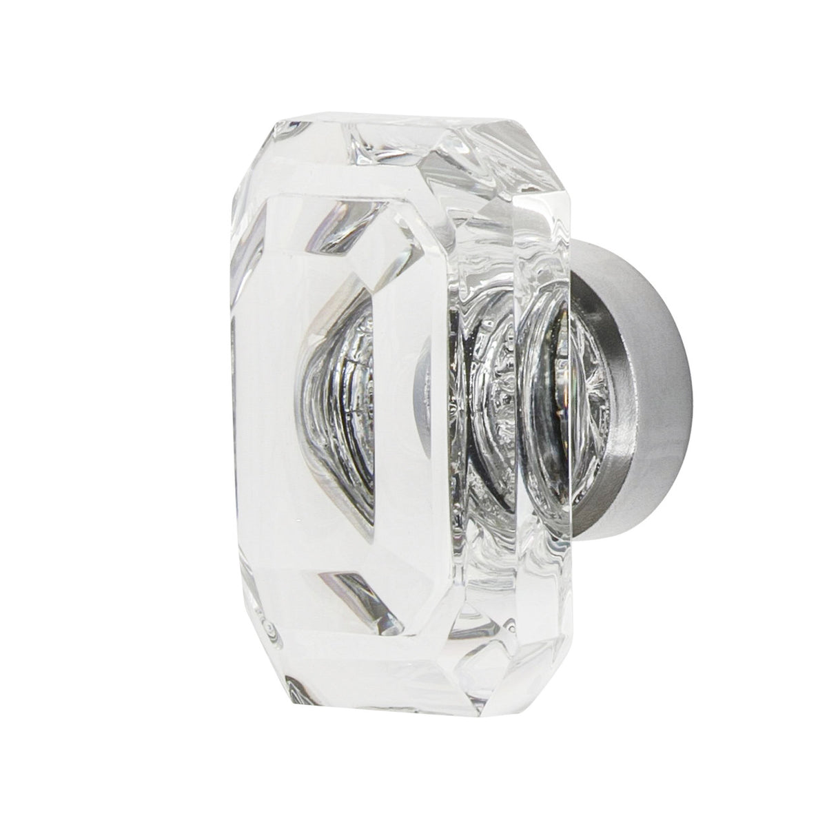 Nostalgic Warehouse 750027: 1-9/16" Baguette Cut Clear Crystal Cabinet Knob - Bright Chrome