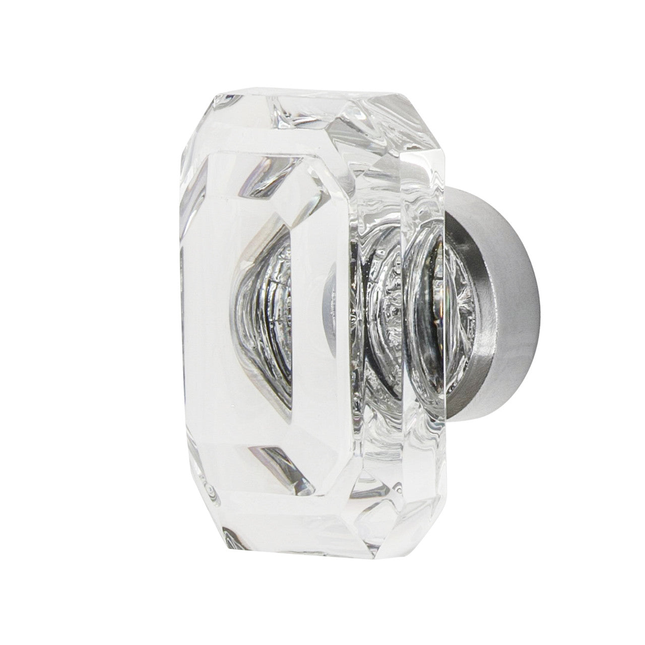 Nostalgic Warehouse 750027: 1-9/16" Baguette Cut Clear Crystal Cabinet Knob - Bright Chrome