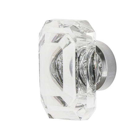 Nostalgic Warehouse 750027: 1-9/16" Baguette Cut Clear Crystal Cabinet Knob - Bright Chrome
