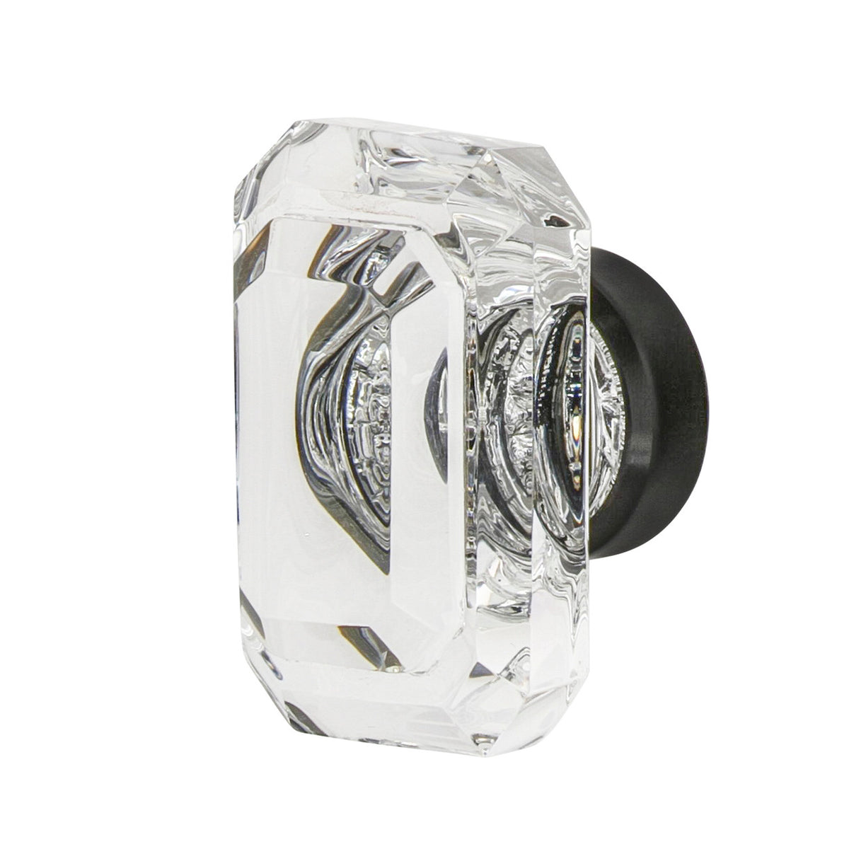 Nostalgic Warehouse 750031: 1-9/16" Baguette Cut Clear Crystal Cabinet Knob - Timeless Bronze