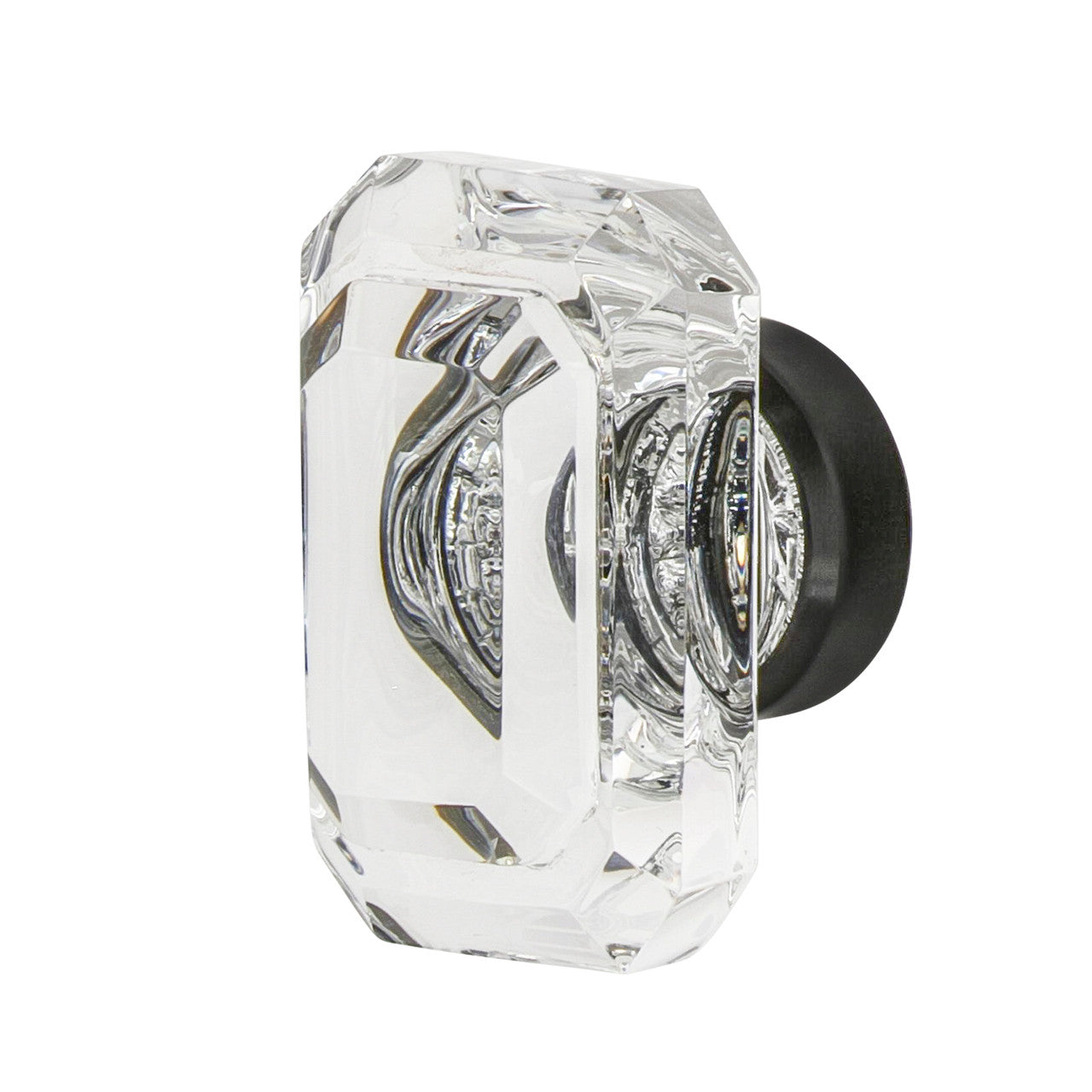 Nostalgic Warehouse 750031: 1-9/16" Baguette Cut Clear Crystal Cabinet Knob - Timeless Bronze