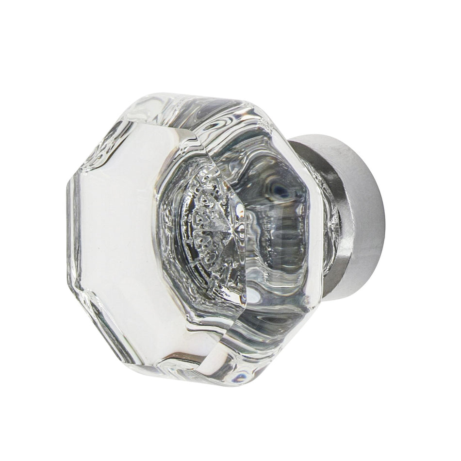 Nostalgic Warehouse 750035: 1-3/8" Waldorf Crystal Cabinet Knob - Bright Chrome